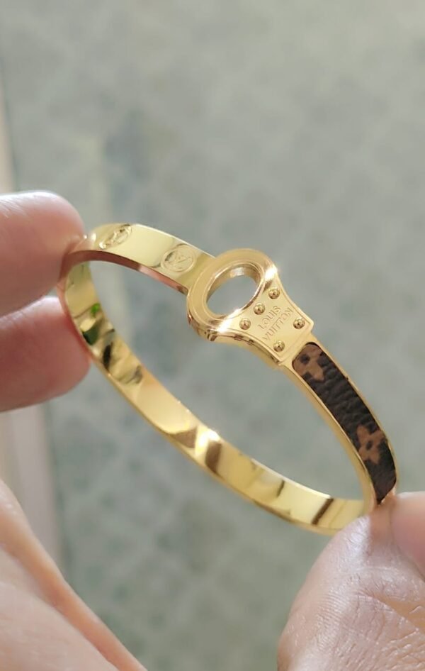 Louis Vuitton Stainless Steel Branded Bracelet (First Copy) - Image 2