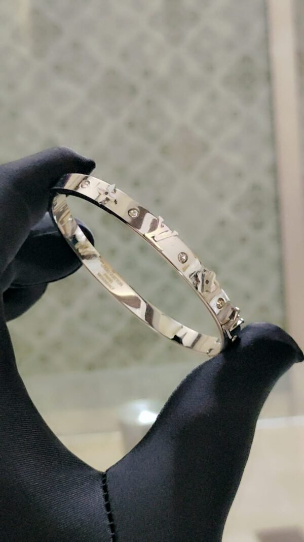 Louis Vuitton Stainless Steel Branded Bracelet (First Copy) - Image 10