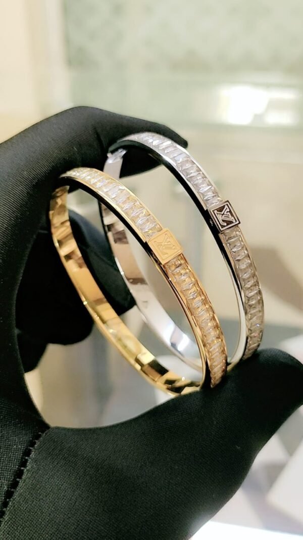 Louis Vuitton Stainless Steel Branded Bracelet (First Copy) - Image 6